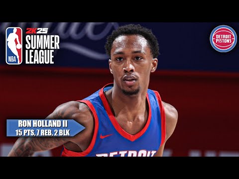 HIGHLIGHTS from Ron Holland II’s debut for the Detroit Pistons | NBA Summer League