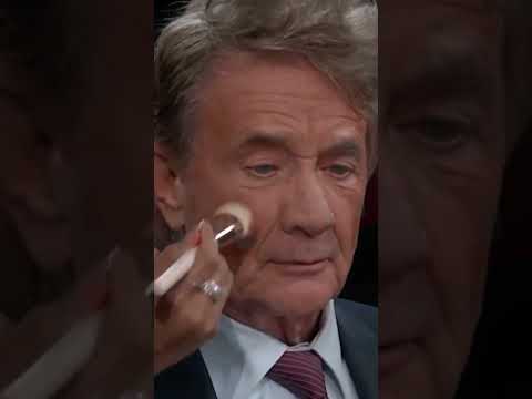 Selina Gomez doing make-up tutorial on Martin Short on the Jimmy Kimmel Show