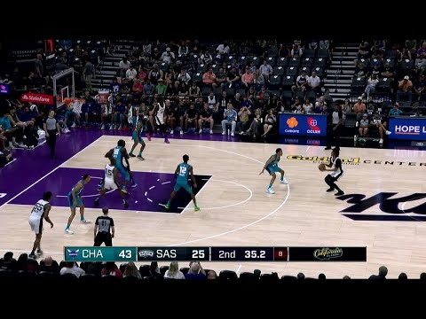 Stephon Castle drills 3 near the logo in Spurs Summer League debut | NBA on ESPN