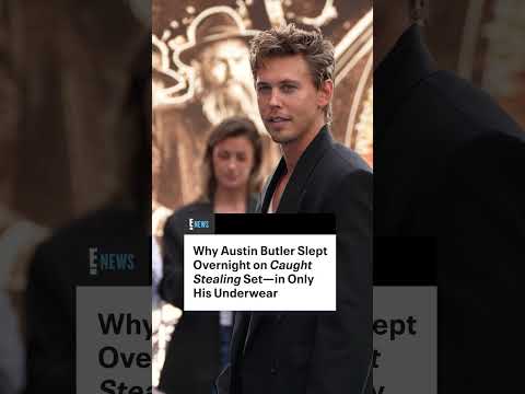 Austin Butler is revealing the real reason he spent the night on the set of "Caught Stealing."